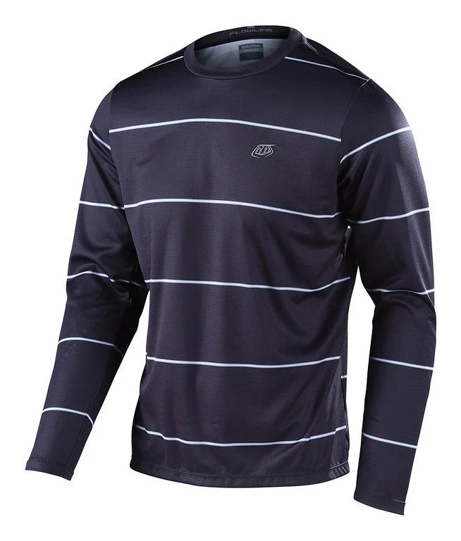 Long-Sleeve-Soft-Troy Lee Designs Flowline Long Sleeve MTB Jersey - Revert - Black