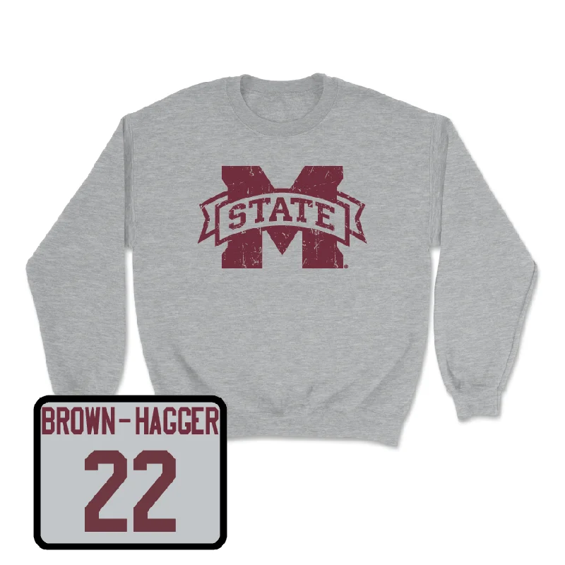 Long-Sleeve-Basketball-Sport Grey Women's Basketball Classic Crew - Jasmine Brown-Hagger