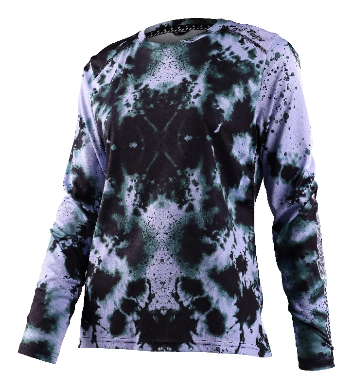 Long-Sleeve-Casual-Troy Lee Designs Lilium Long Sleeve MTB Jersey - Womens - Water Color - Lilac