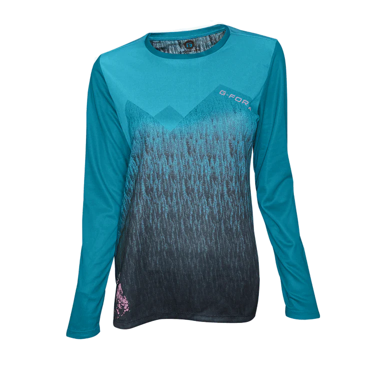 Long-Sleeve-Regular-Fit-G-Form Summit Long Sleeve MTB Jersey - Womens - Dusk