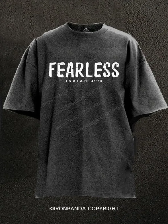 T-Shirt-Long-Sleeve-Fearless Washed Gym Shirt