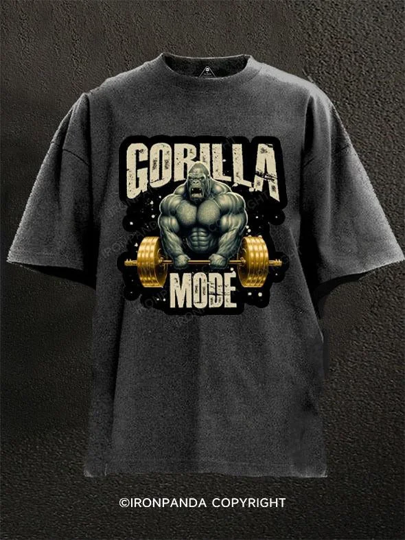 T-Shirt-School-Gorilla Mode Washed Gym Shirt