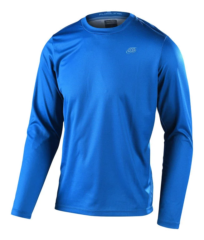 Long-Sleeve-Breathable-Troy Lee Designs Flowline Long Sleeve MTB Jersey - Slate Blue