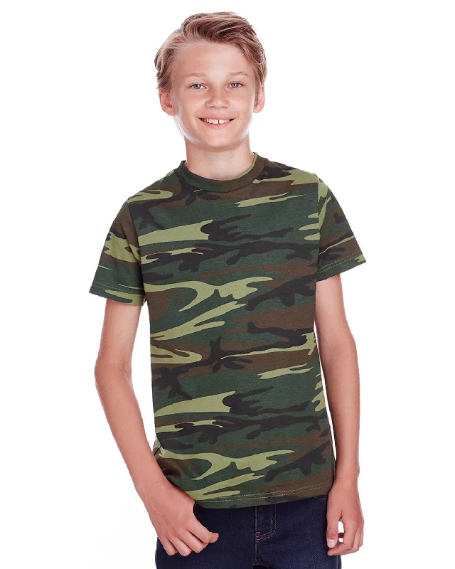 T-Shirt-Black-Code Five C52207 Youth Camo T-Shirt