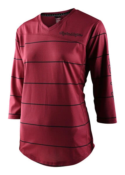 Long-Sleeve-Premium-Troy Lee Designs Mischief 3/4 Sleeve MTB Jersey - Womens - Pinstripe - Elderberry