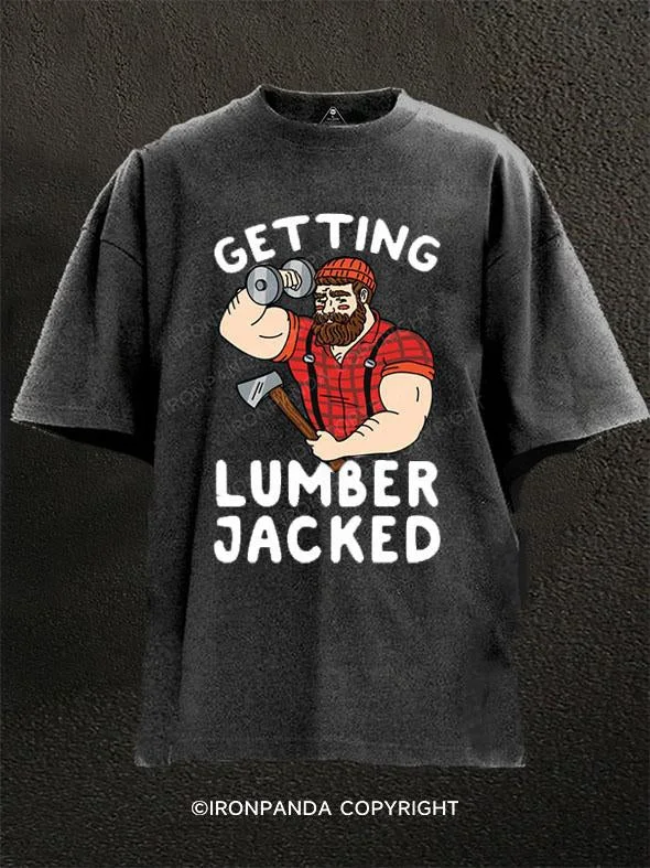 T-Shirt-Bamboo-Getting Lumberjacked Washed Gym Shirt