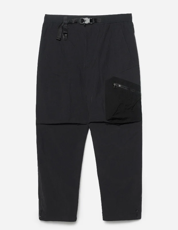 Pants-Moisture-Wicking-5282 Veg Dyed Asym Cargo Track Pants Black