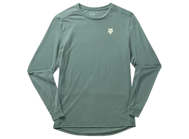 Long-Sleeve-Couple-Fox Racing Ranger Dri Release Long Sleeve MTB Jersey - Shepherds - Hunter Green