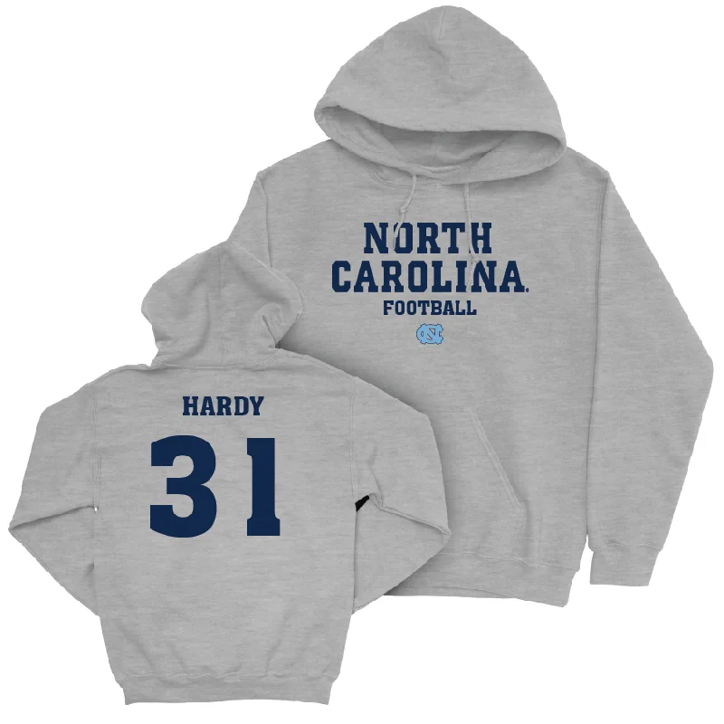 Hoodie-Soft-UNC Football Sport Grey Staple Hoodie - Will Hardy