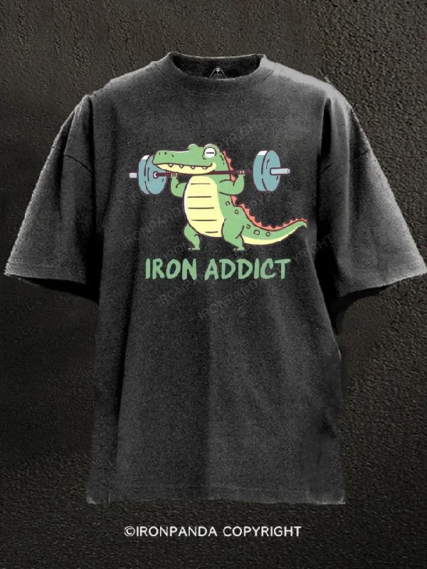 T-Shirt-Minimalist-Iron Addict Washed Gym Shirt