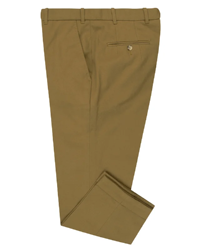 Pants-Punk-Brisbane Moss Khaki Cotton Cavalry Twill