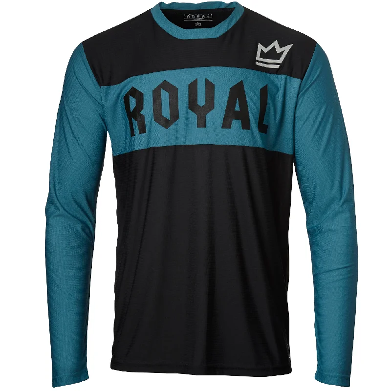 Long-Sleeve-Casual-Royal Apex Long Sleeve MTB Jersey - Steel Blue-Black - 2022