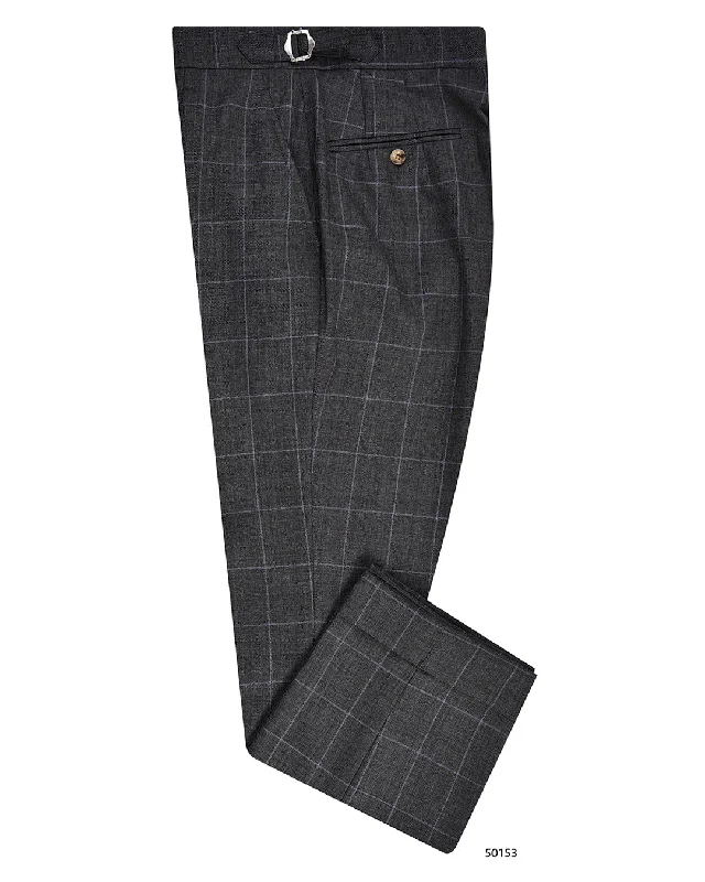 Pants-Denim-Dugdale Royal Classic: Grey Windowpane