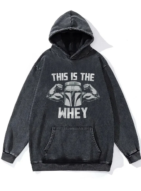 Hoodie-Cropped-THIS IS THE WHEY Washed Gym Hoodie