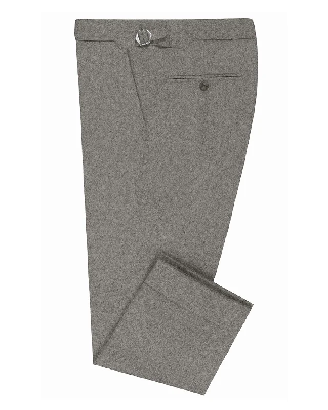 Pants-Quick-Dry-Minnis Flannel: Light Grey Twill Pants