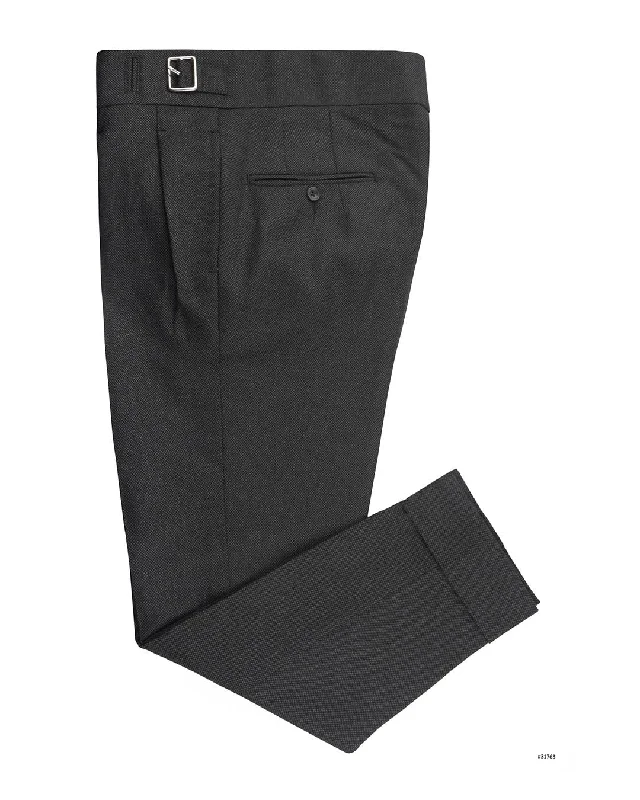 Pants-Workwear-Dugdale Midnight Grey Wool Birdseye