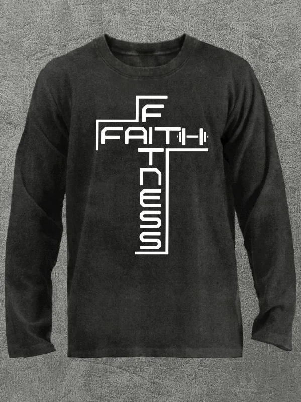 Long-Sleeve-Relaxed-Fit-Faith and Fitness Washed Gym Long Sleeve Shirt