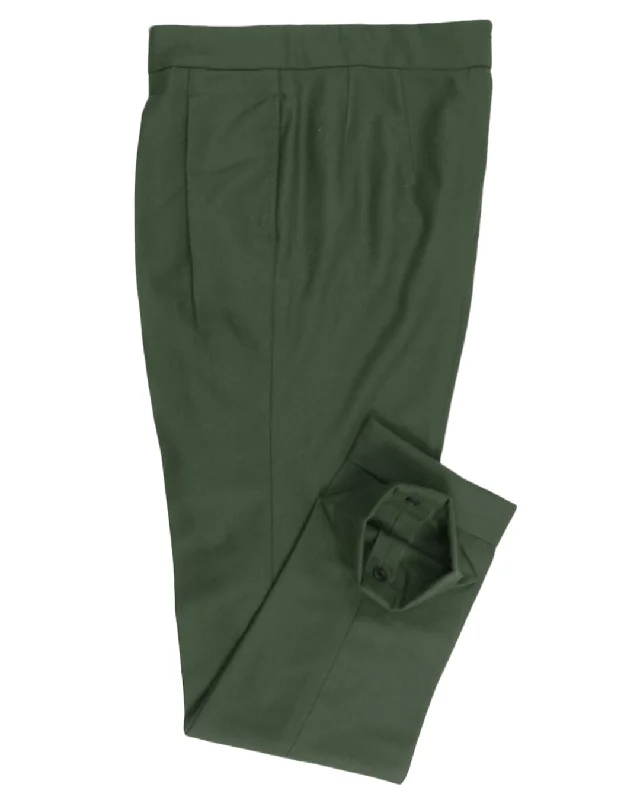 Pants-Running-VBC :100% Wool Green Flannel