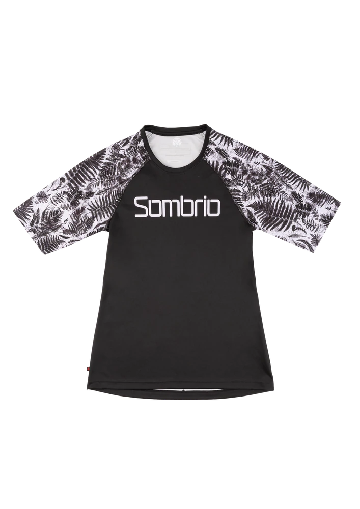 Long-Sleeve-Sustainable-Sombrio Alder 2 3/4 Sleeve MTB Jersey - Womens - Fern Lilac-Black