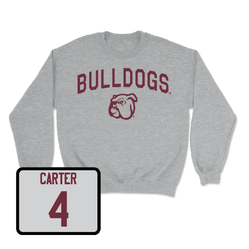 Long-Sleeve-Lightweight-Sport Grey Women's Basketball Bulldogs Crew - Jessika Carter