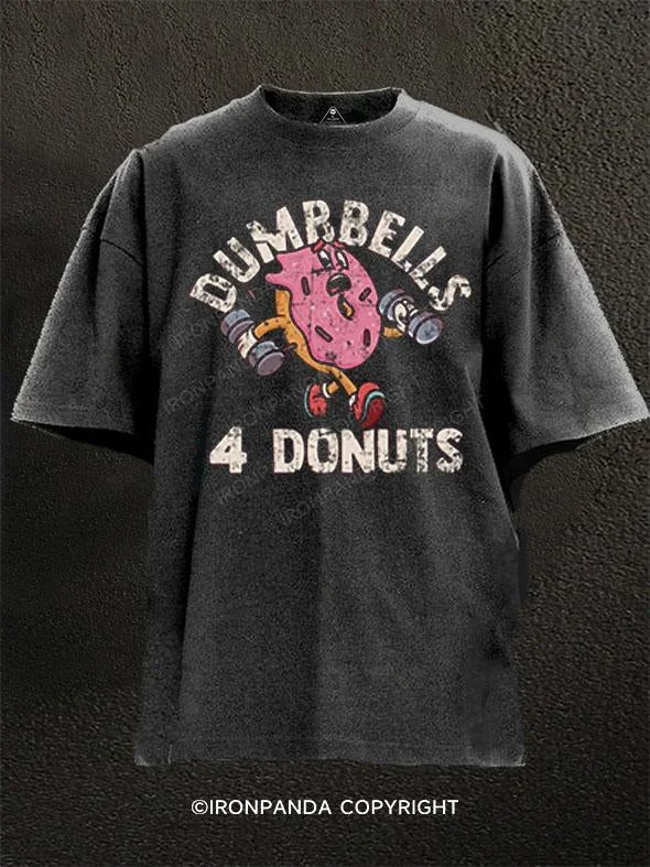 T-Shirt-Hiking-Dumbbells 4 Donuts Washed Gym Shirt