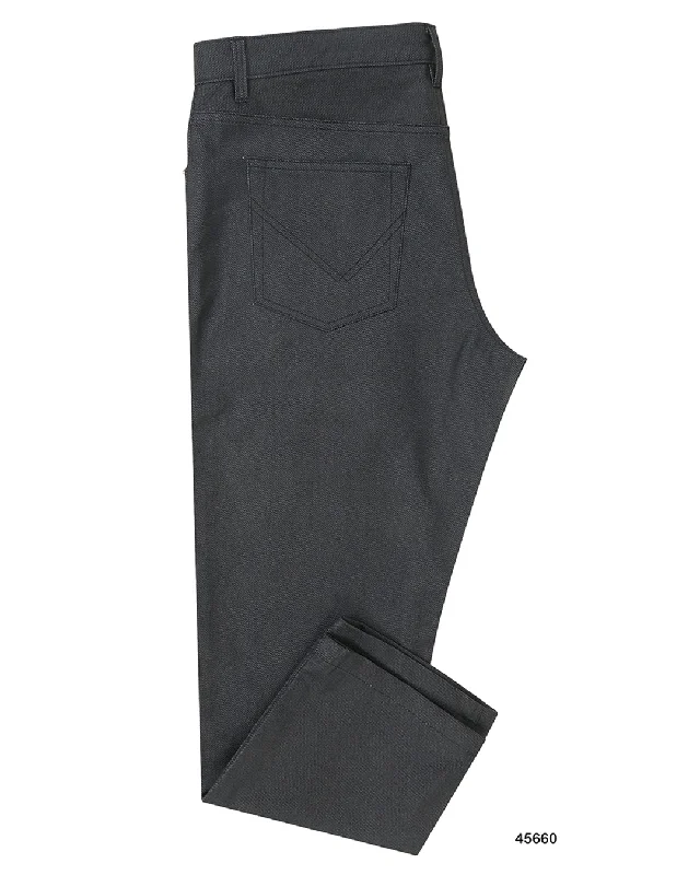 Pants-Tapered-Waxed Jeans Charcoal Grey Jeans