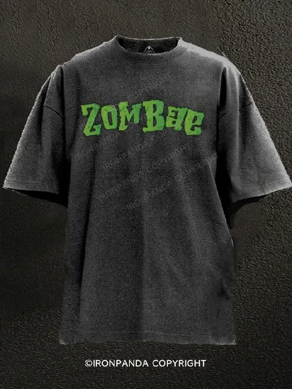 T-Shirt-Relaxed-Fit-Zombae Washed Gym Shirt