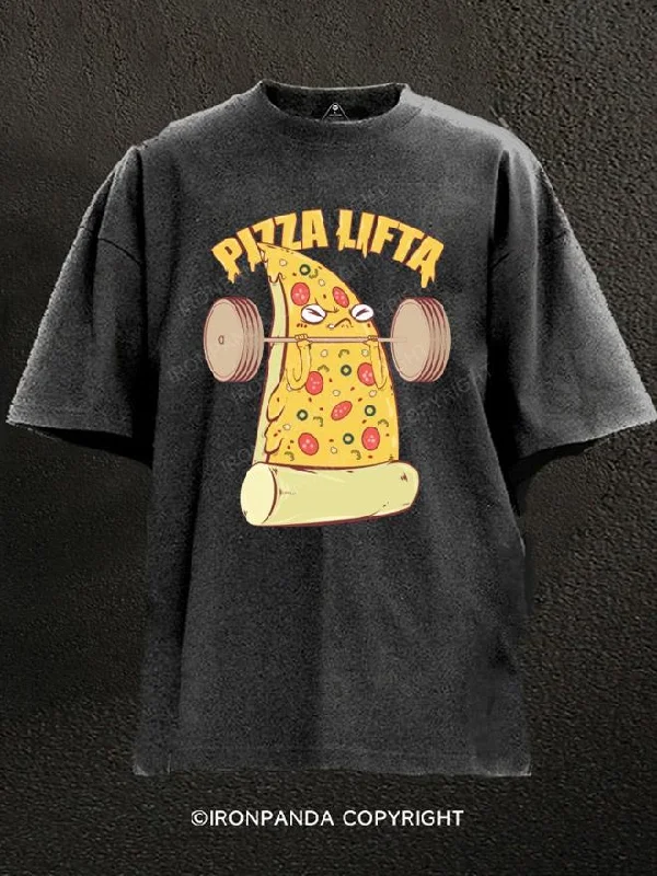 T-Shirt-Heat-Transfer-pizza lifta Washed Gym Shirt