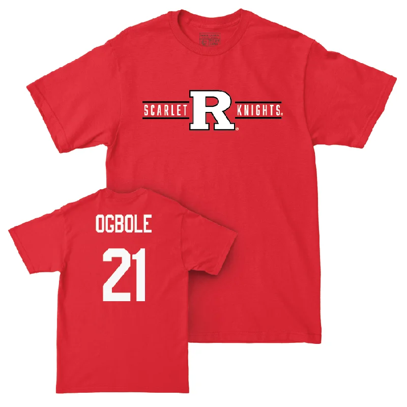 Long-Sleeve-All-Season-Red Men's Basketball Scarlet Knights Crew - Emmanuel Ogbole