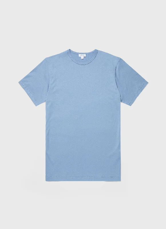 T-Shirt-Embroidery-Men's Classic T-shirt in Cornflower