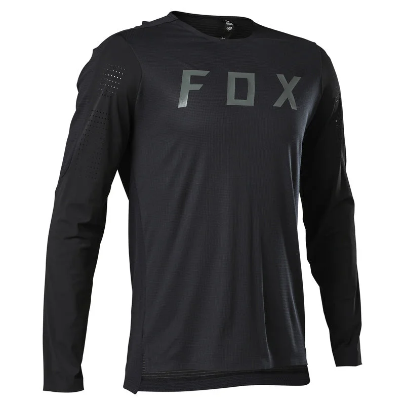 Long-Sleeve-Camo-Fox Racing Flexair Pro Long Sleeve MTB Jersey - Black - 2023