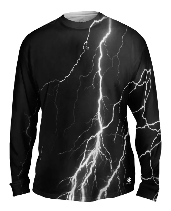 Long-Sleeve-Bamboo-Lightning Storm Black White