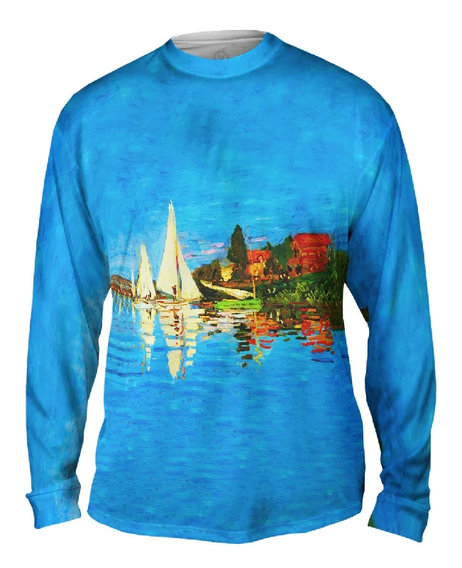 Long-Sleeve-Affordable-Monet -"Regatta at Argenteuil" (1872)