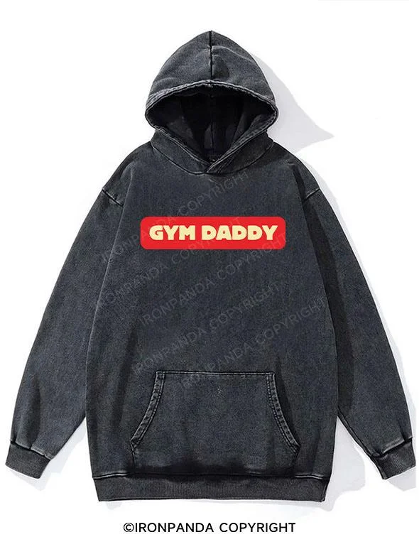 Hoodie-Warm-GYM DAD Washed Gym Hoodie