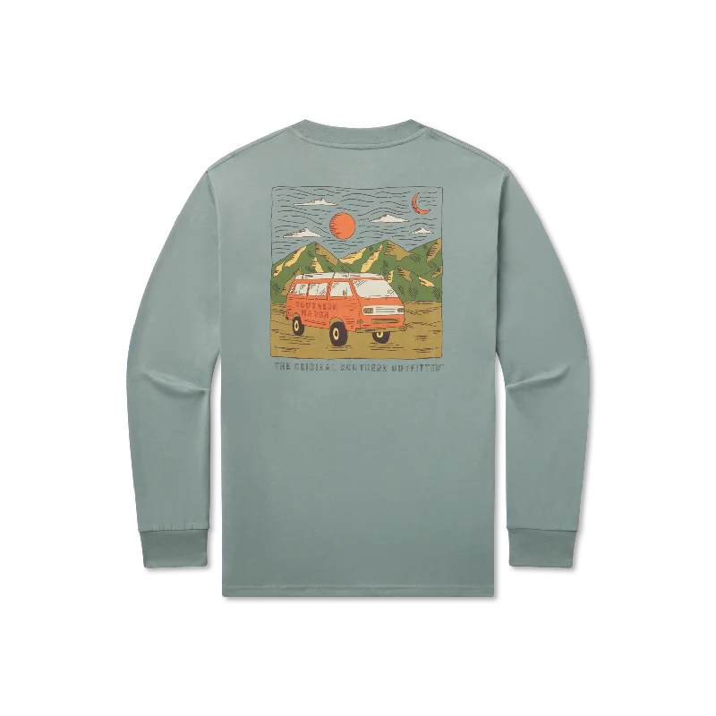 Long-Sleeve-Vintage-Good Vibes Van Tee - Long Sleeve