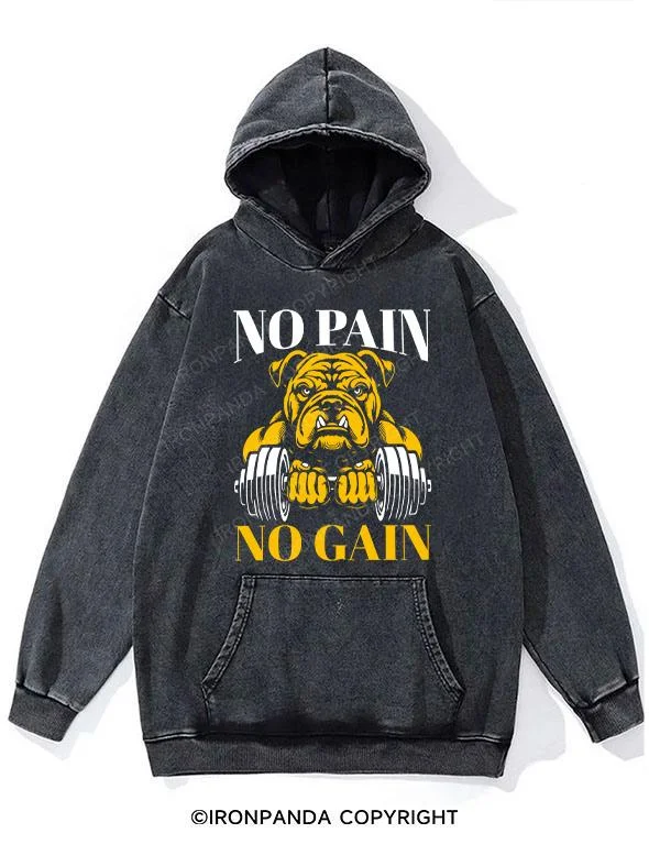 Hoodie-Modern-Fitness Bulldog Washed Gym Hoodie