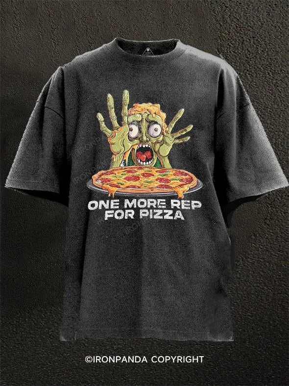 T-Shirt-Personalized-One More Rep for The Pizza Washed Gym Shirt