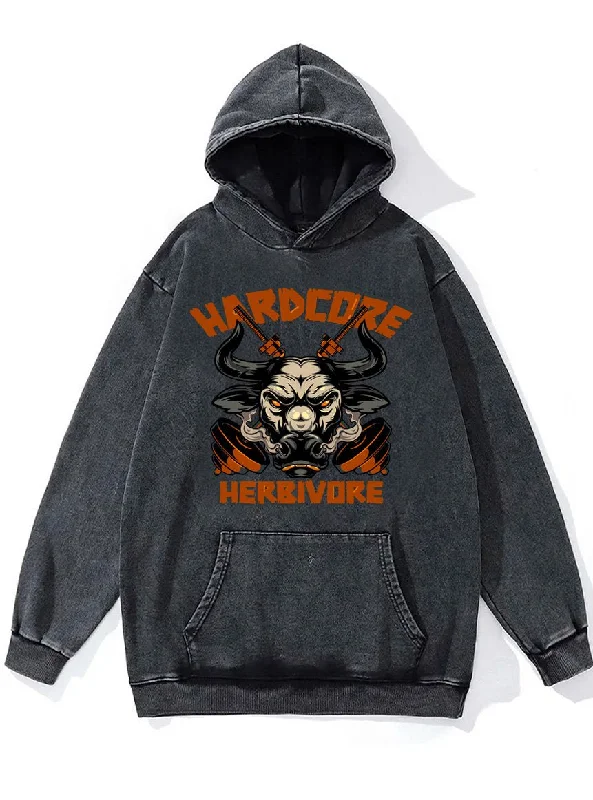 Hoodie-Edgy-hardcore herbivore Washed Gym Hoodie