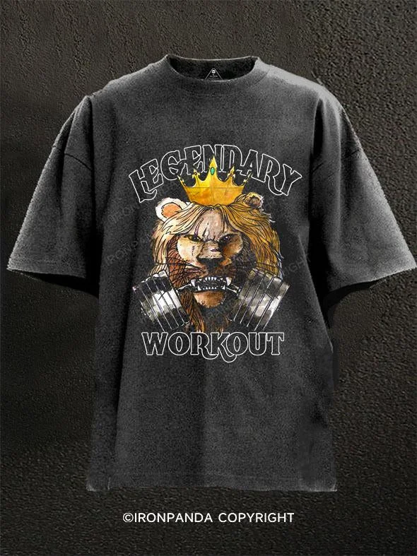 T-Shirt-Heat-Transfer-legendary workout Washed Gym Shirt