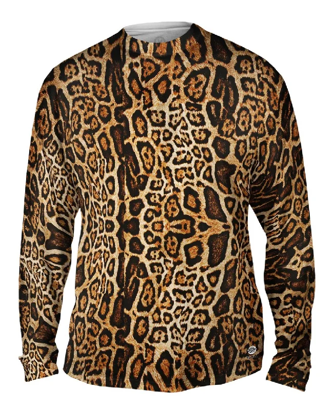 Long-Sleeve-Washable-Leopard Skin Pattern