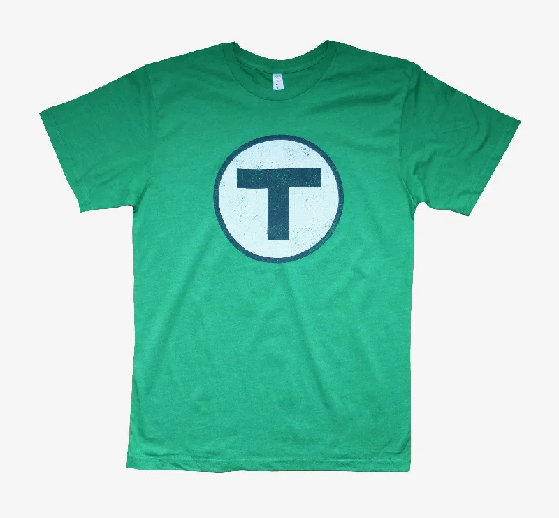 T-Shirt-Moisture-Wicking-MBTA T Logo Green T-Shirt (ADULT)