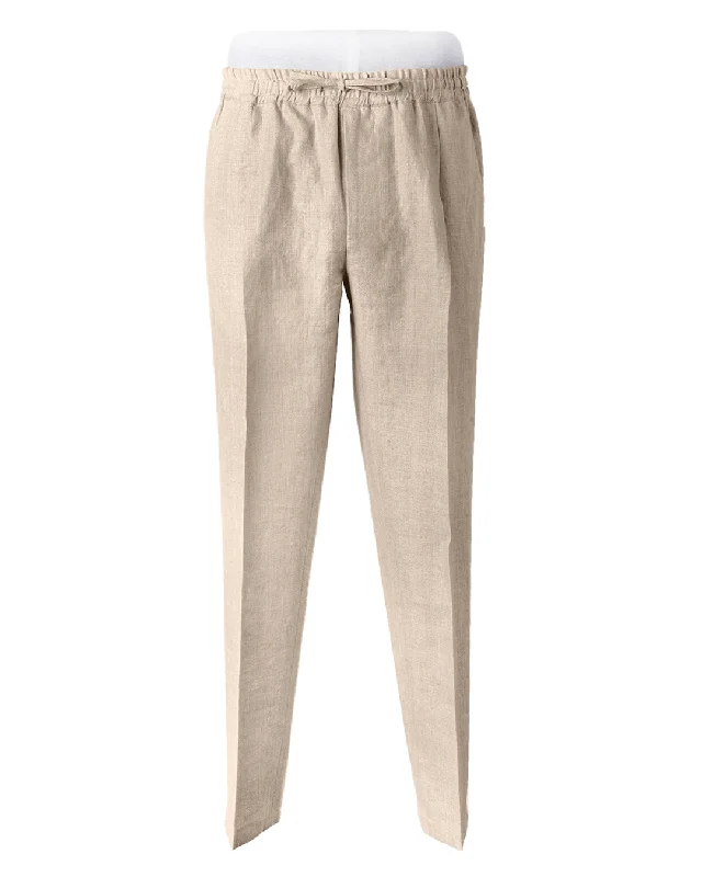 Pants-Oversized-Beige Drawstring Pants