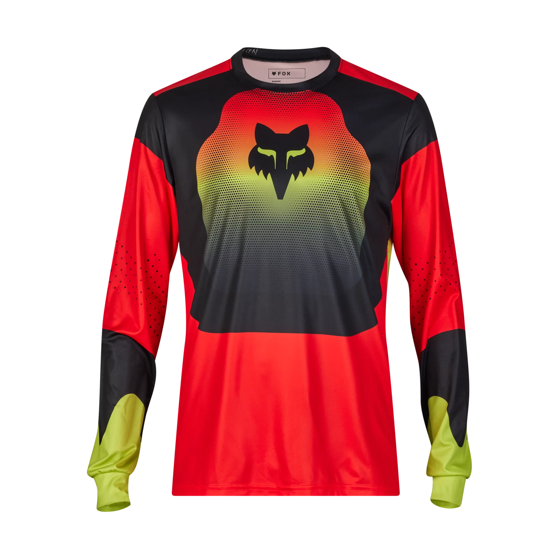 Long-Sleeve-Daily-Wear-Fox Racing Ranger Long Sleeve MTB Jersey - Revise - Red-Yellow