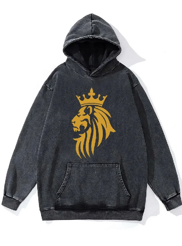 Hoodie-Stretch-KING LION Washed Gym Hoodie