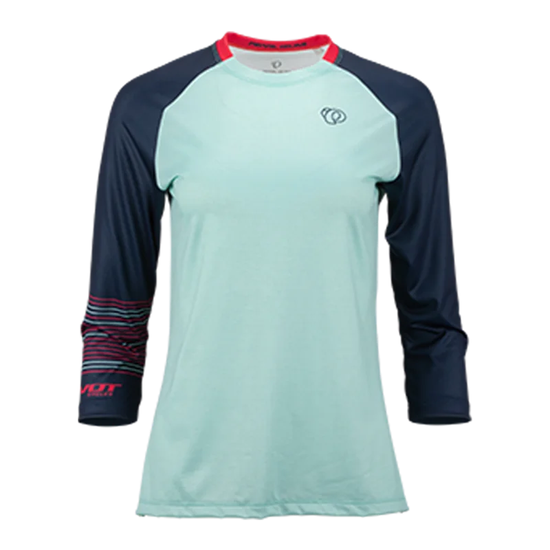 Long-Sleeve-Grey-Pivot Peahi 3/4 Sleeve MTB Jersey - Womens - Mint