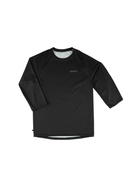 Long-Sleeve-Zip-Up-Sombrio Mayhem 2 Long Sleeve MTB Jersey - Black