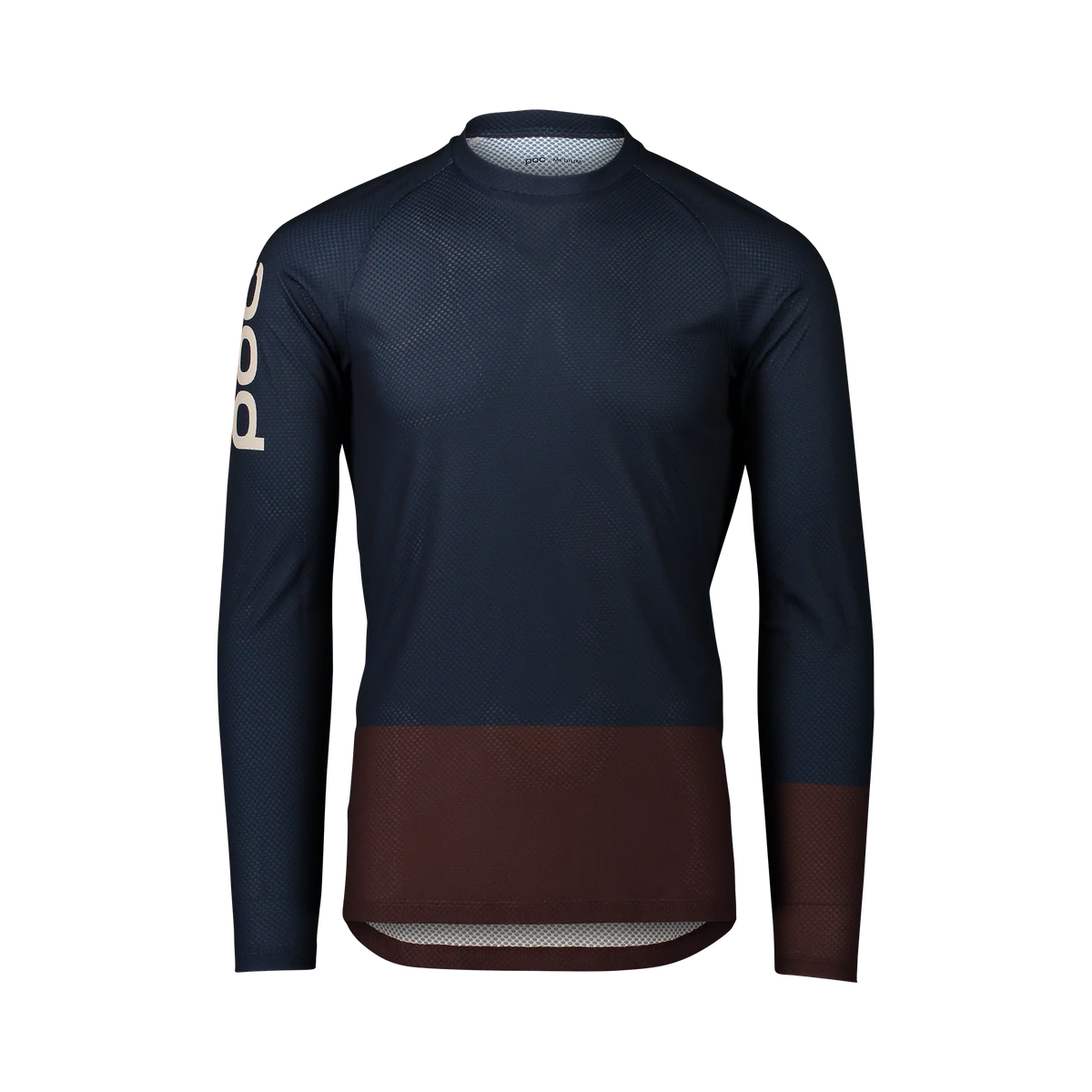 Long-Sleeve-Tactical-POC Pure Long Sleeve MTB Jersey - Turmaline Navy-Axinite Brown