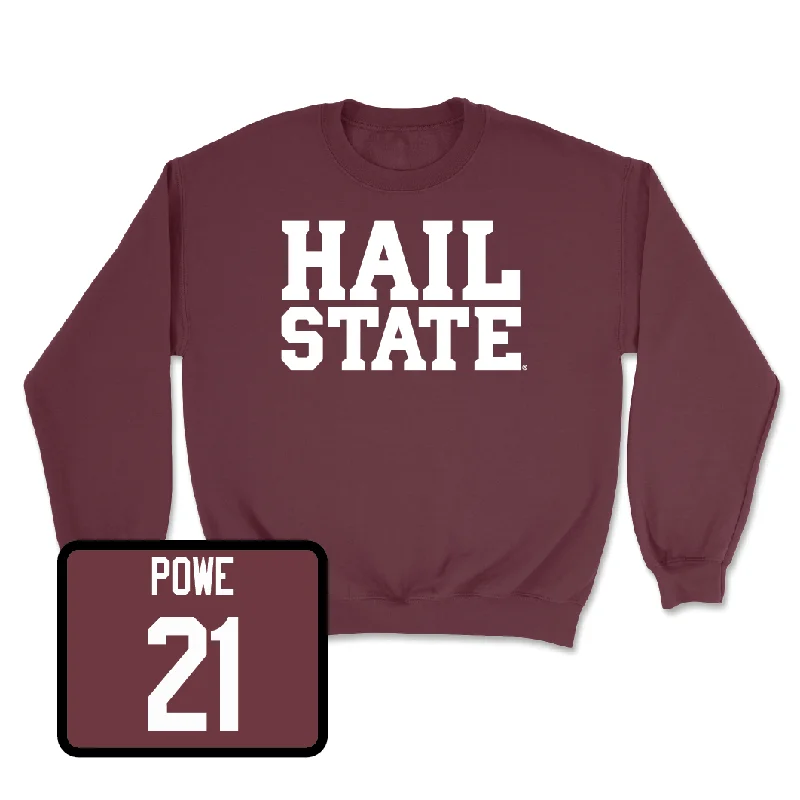 Long-Sleeve-Stylish-Maroon Women's Basketball Hail Crew - Debreasha Powe