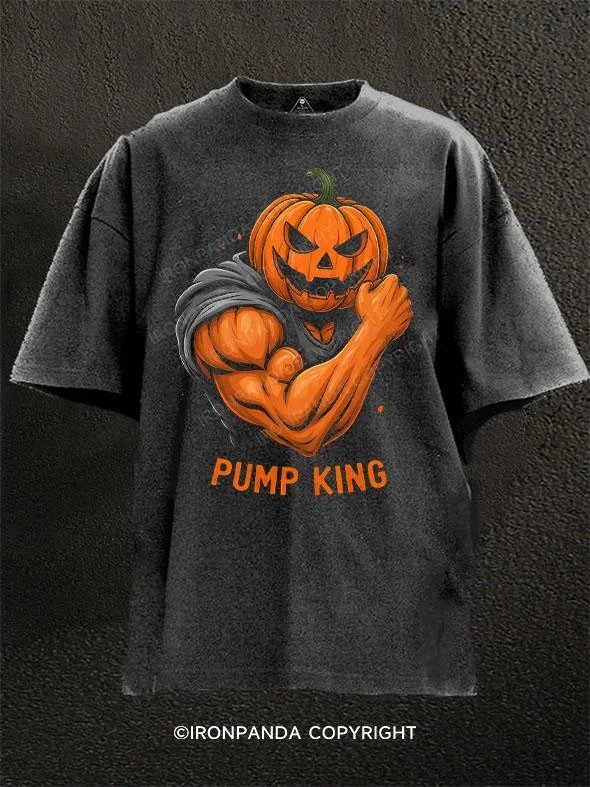 T-Shirt-Skateboarding-Pump King Washed Gym Shirt