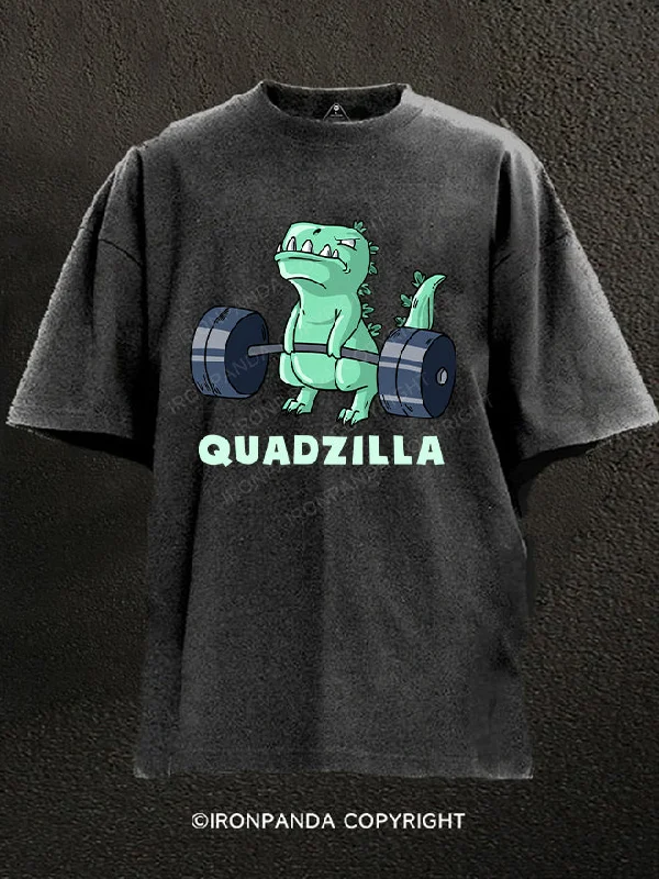 T-Shirt-Soft-Quadzilla fitness muscle monster Washed Gym Shirt